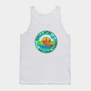 Gallatin National Forest Montana Camping Canoe Tank Top